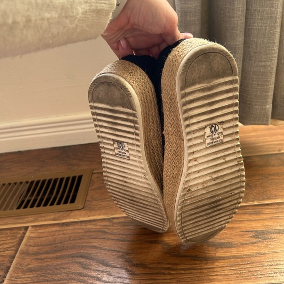 Black Canvas Espadrille Sneakers - Picture 4 of 6